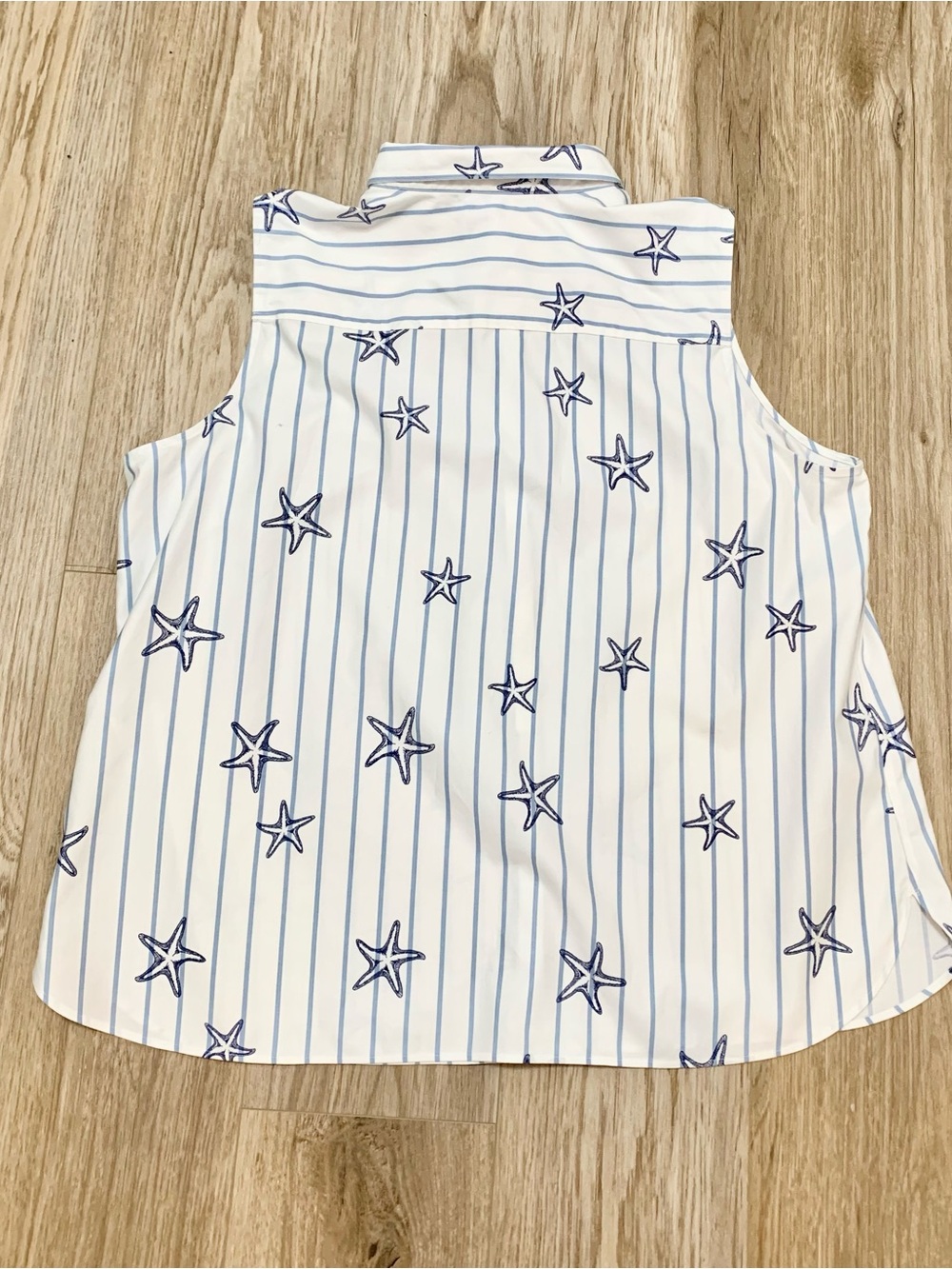 Chicos Starfish Button Down Sleeveless Shirt 4 - Womens 20 - Picture 5 of 7